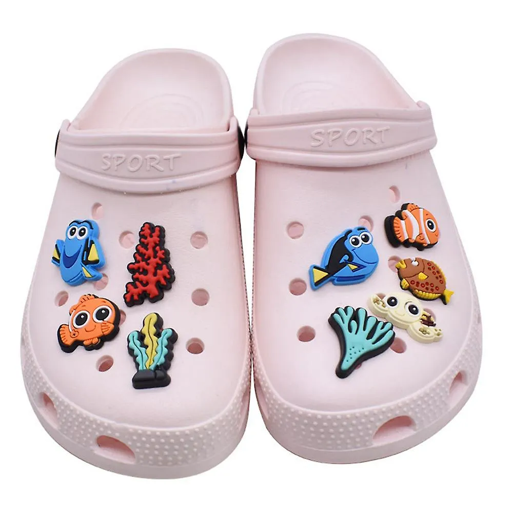 25pcs Finding Nemo Theme Cartoon Shoe Charms For Croc Clog Shoes Decoration Sandals Accessories Kids Adults Party Favors Gift