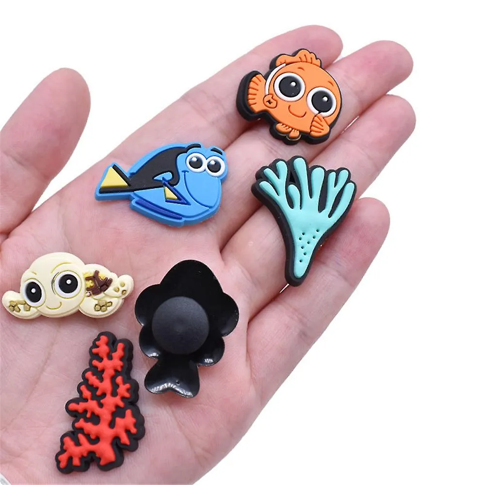 25pcs Finding Nemo Theme Cartoon Shoe Charms For Croc Clog Shoes Decoration Sandals Accessories Kids Adults Party Favors Gift