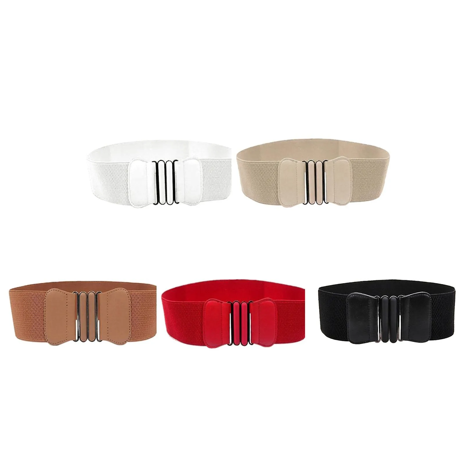 5x Women Elastic Waist Canvas Wide Waist Decoration Band Training Jewelry 5 Colors