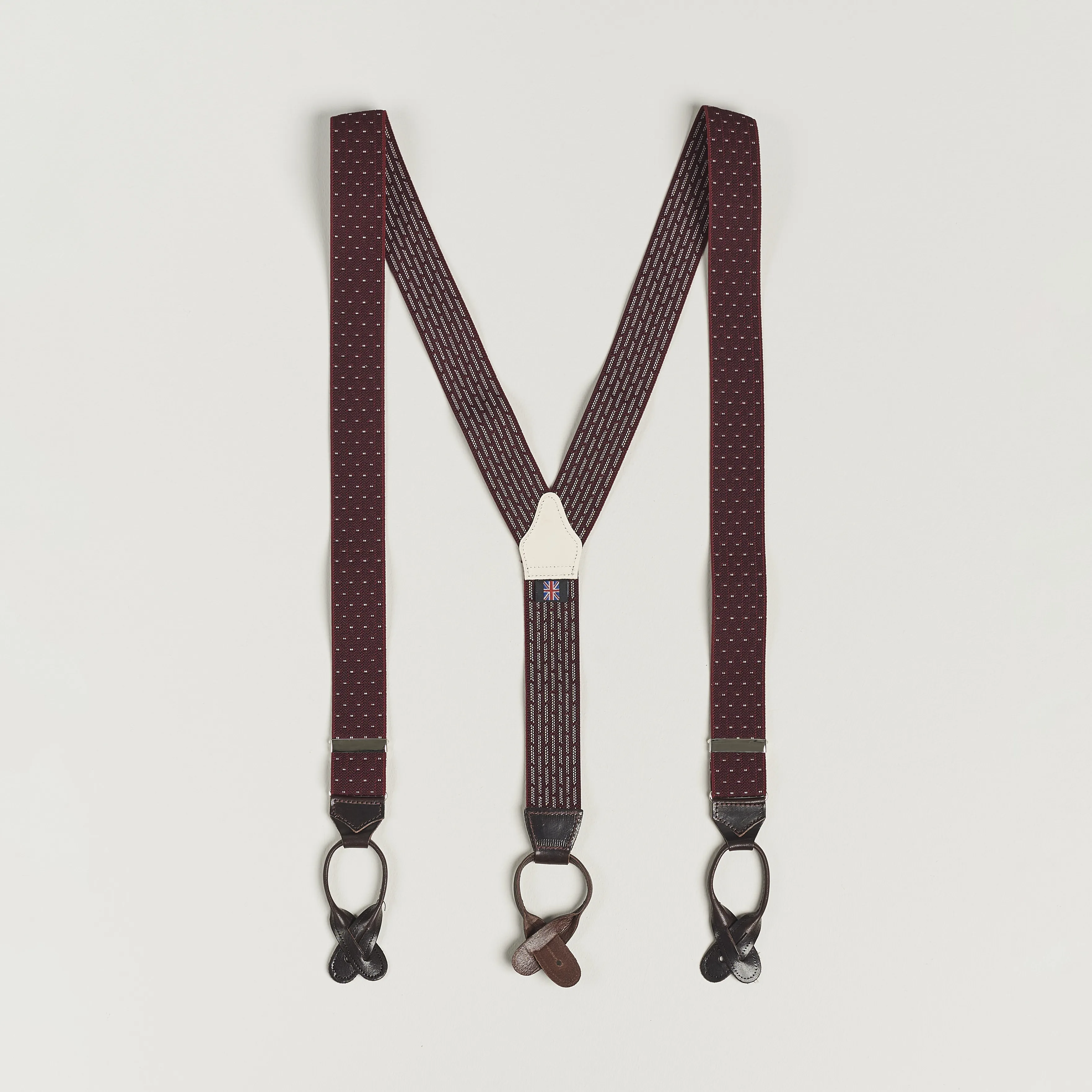 Albert Thurston Elastic Dot Braces 35mm Wine