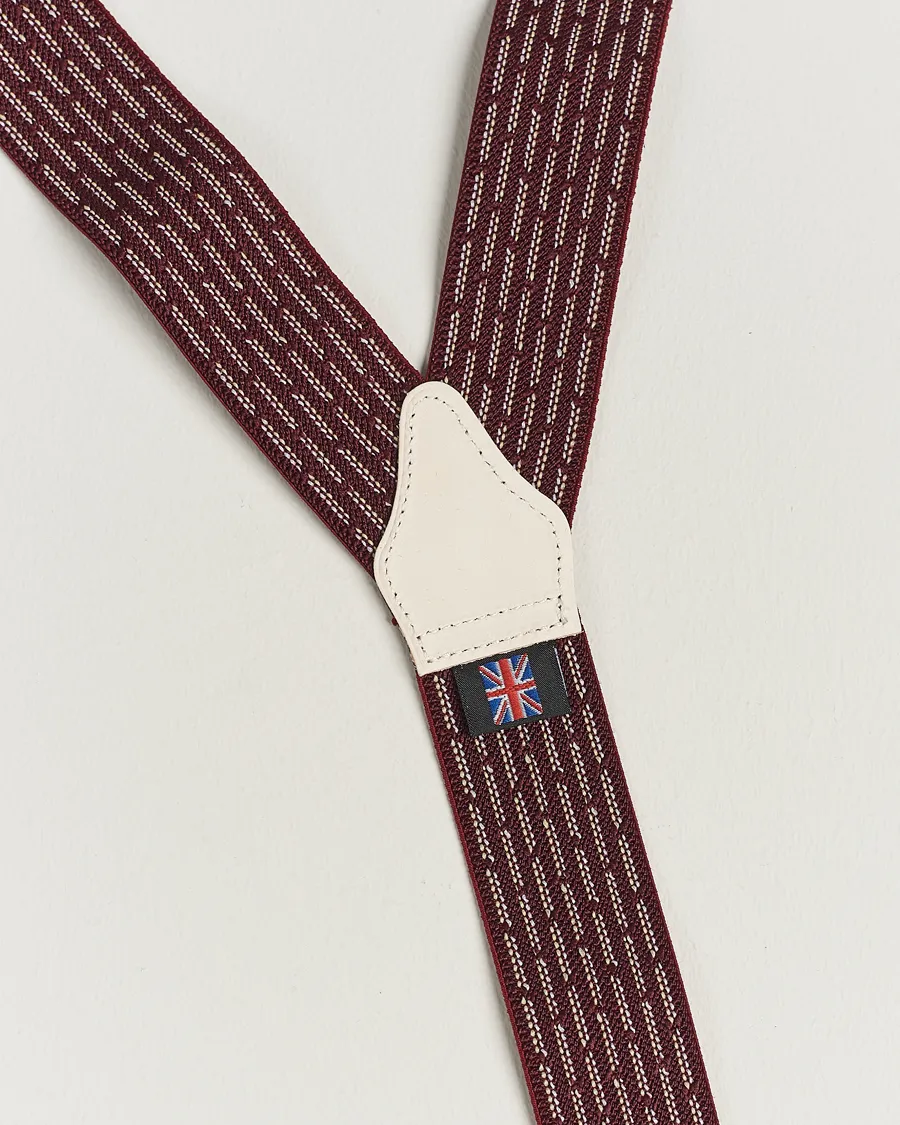 Albert Thurston Elastic Dot Braces 35mm Wine