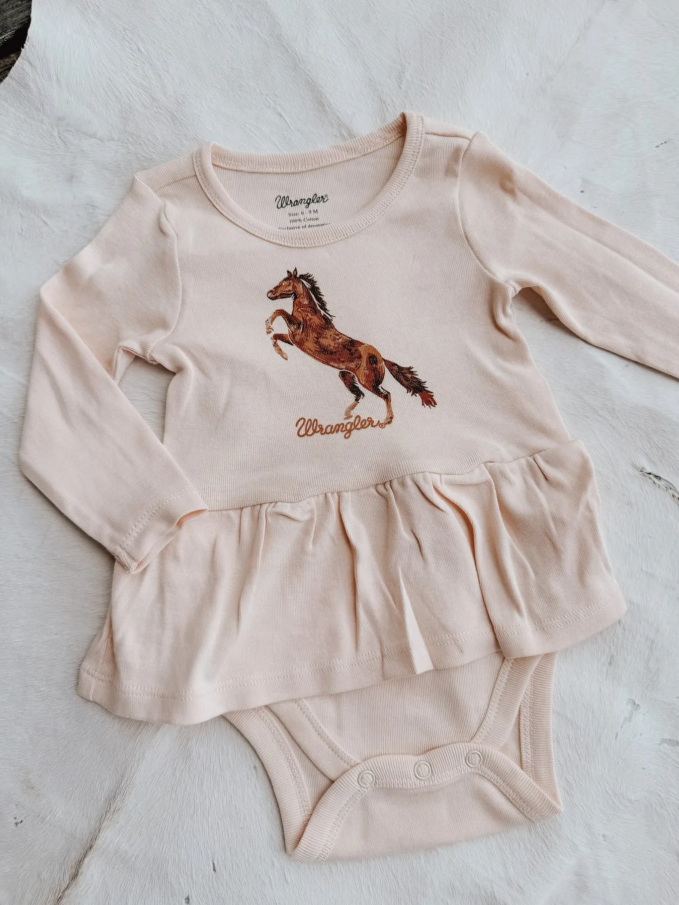 Baby Girl's Wrangler Horse Onesie-