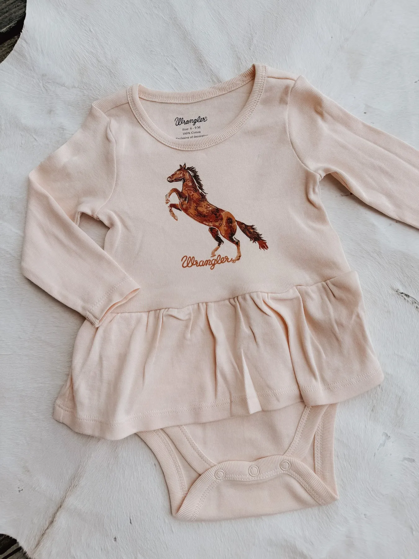 Baby Girl's Wrangler Horse Onesie-