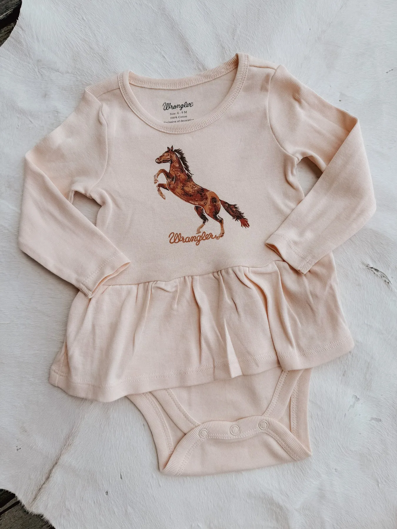 Baby Girl's Wrangler Horse Onesie-