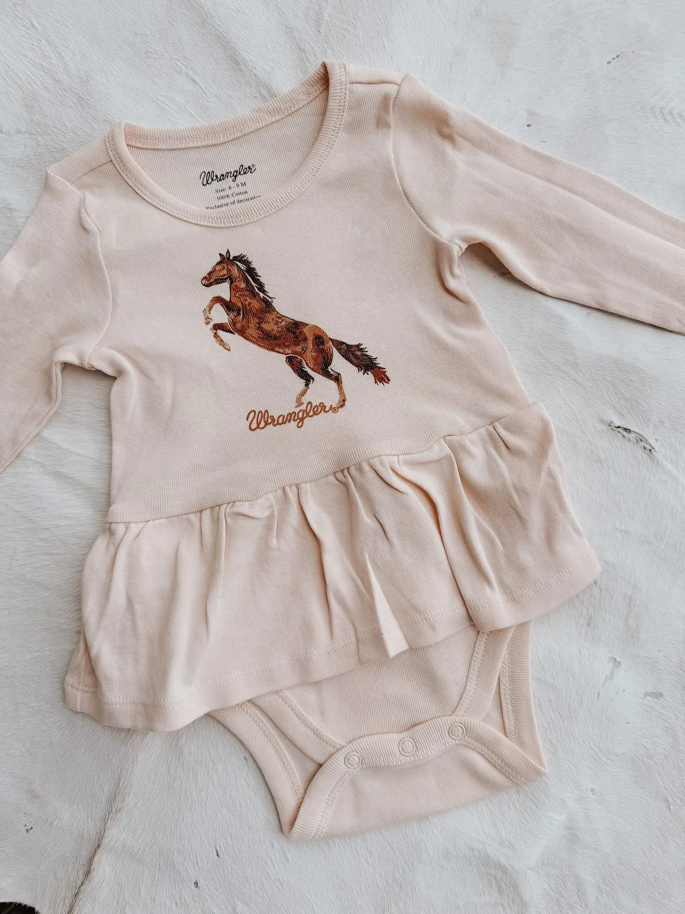 Baby Girl's Wrangler Horse Onesie-