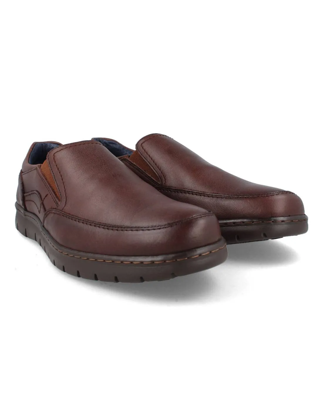 Baerchi - Zapato Hombre Flexible Copete Elásticos Marrón