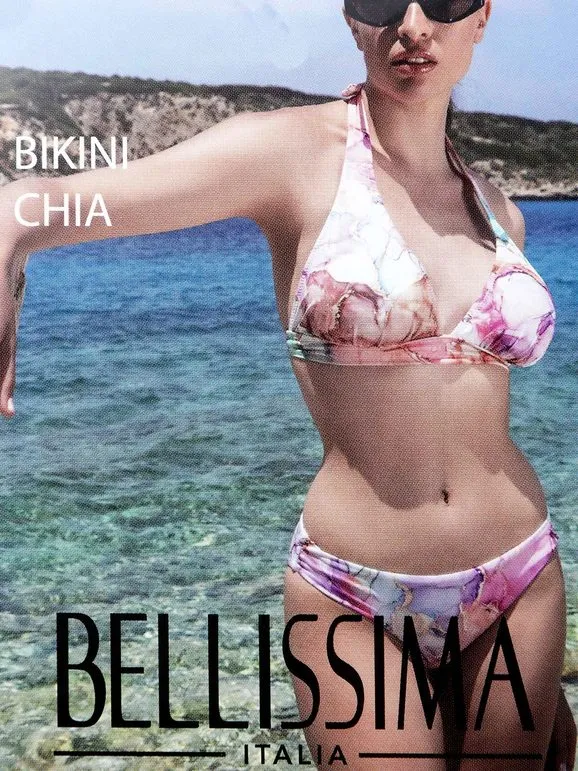 Bellissima CHIA Bikini de mujer copa B con lazo al cuello