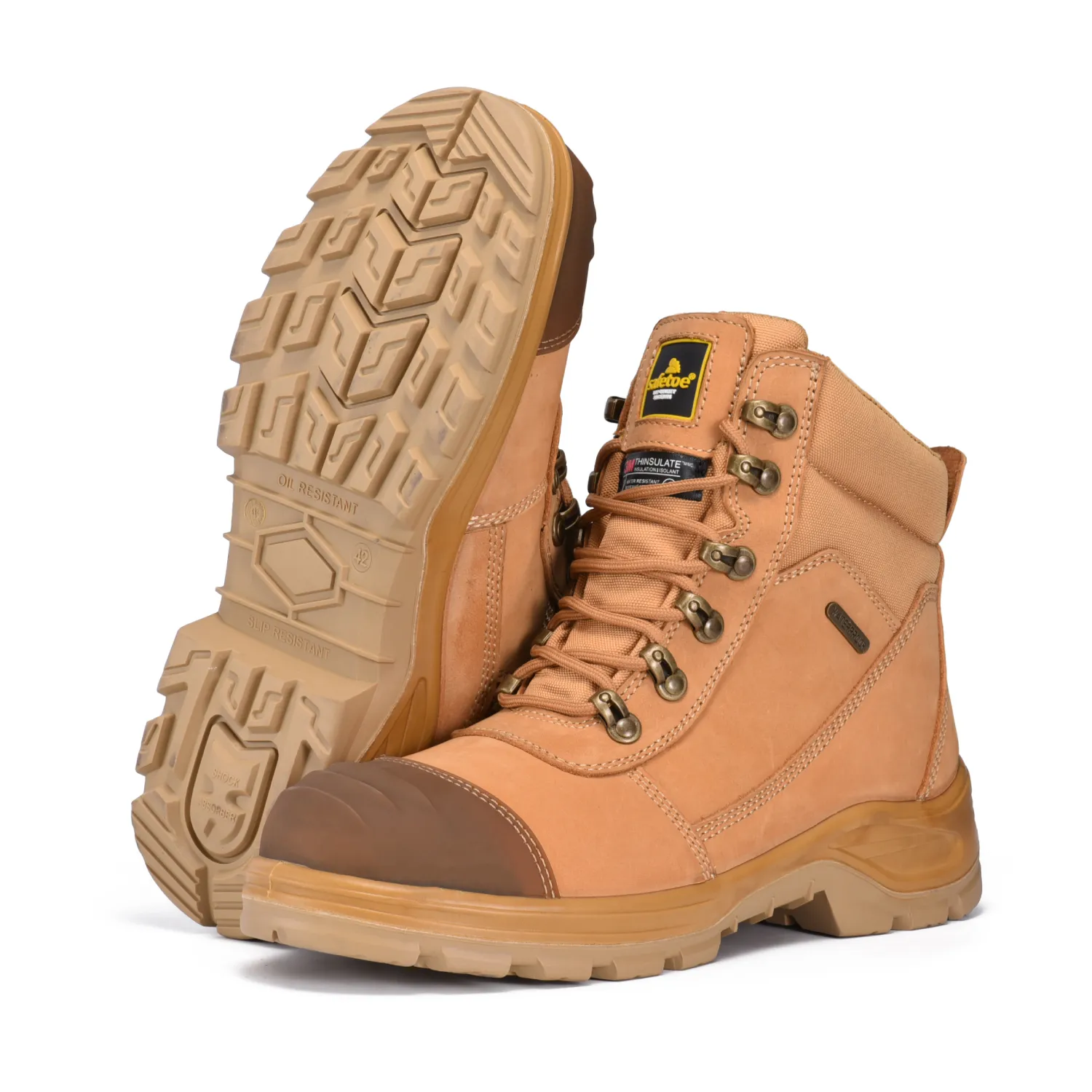 Botas de Trabajo de Seguridad Puntera Composite Membrana Impermeable M-8577 Beige