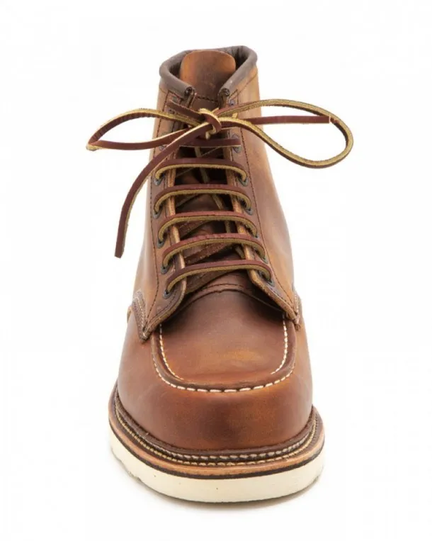 Botas de trabajo Red Wing cuero marrón engrasado con plantillas acolchadas