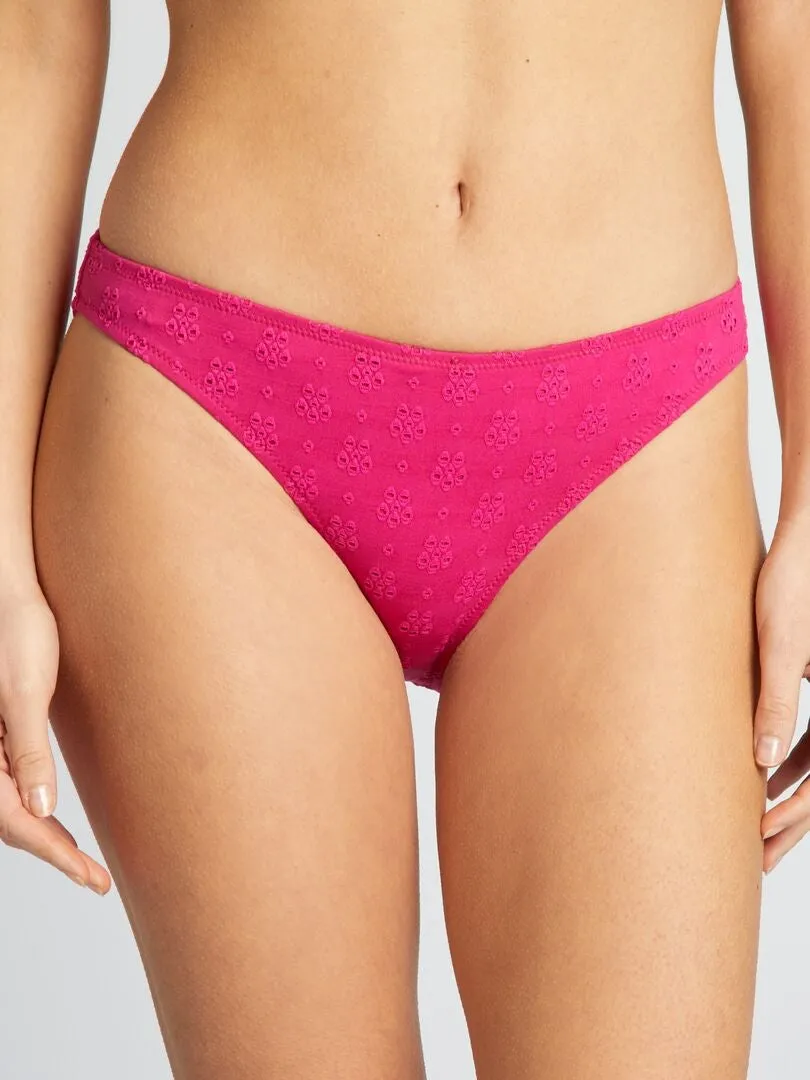 Braguita de bikini con estampado calado - ROJO