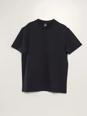 Camiseta de algodón con cuello redondo - negro