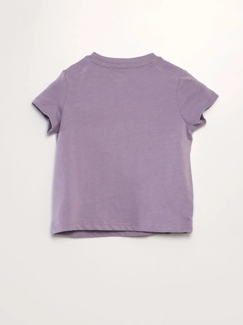 Camiseta de manga corta con bolsillos - PURPURA