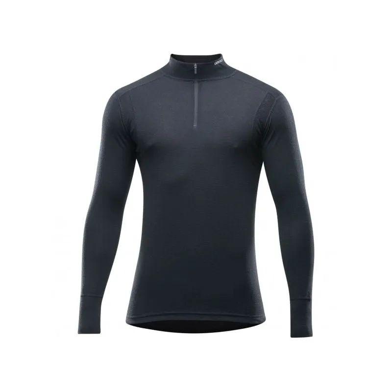 Camiseta de manga larga para hombre Devold Lauparen Merino 190 Zip Neck (negro)