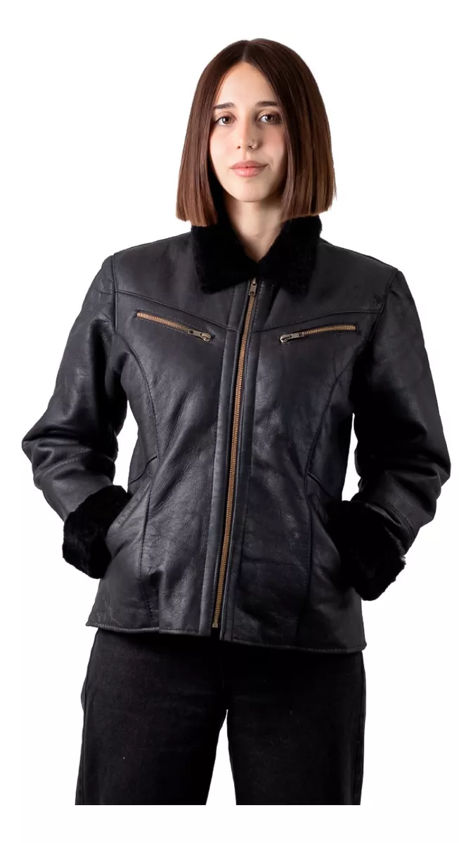 Campera De Cuero De Oveja De Mujer - Modelo: 105