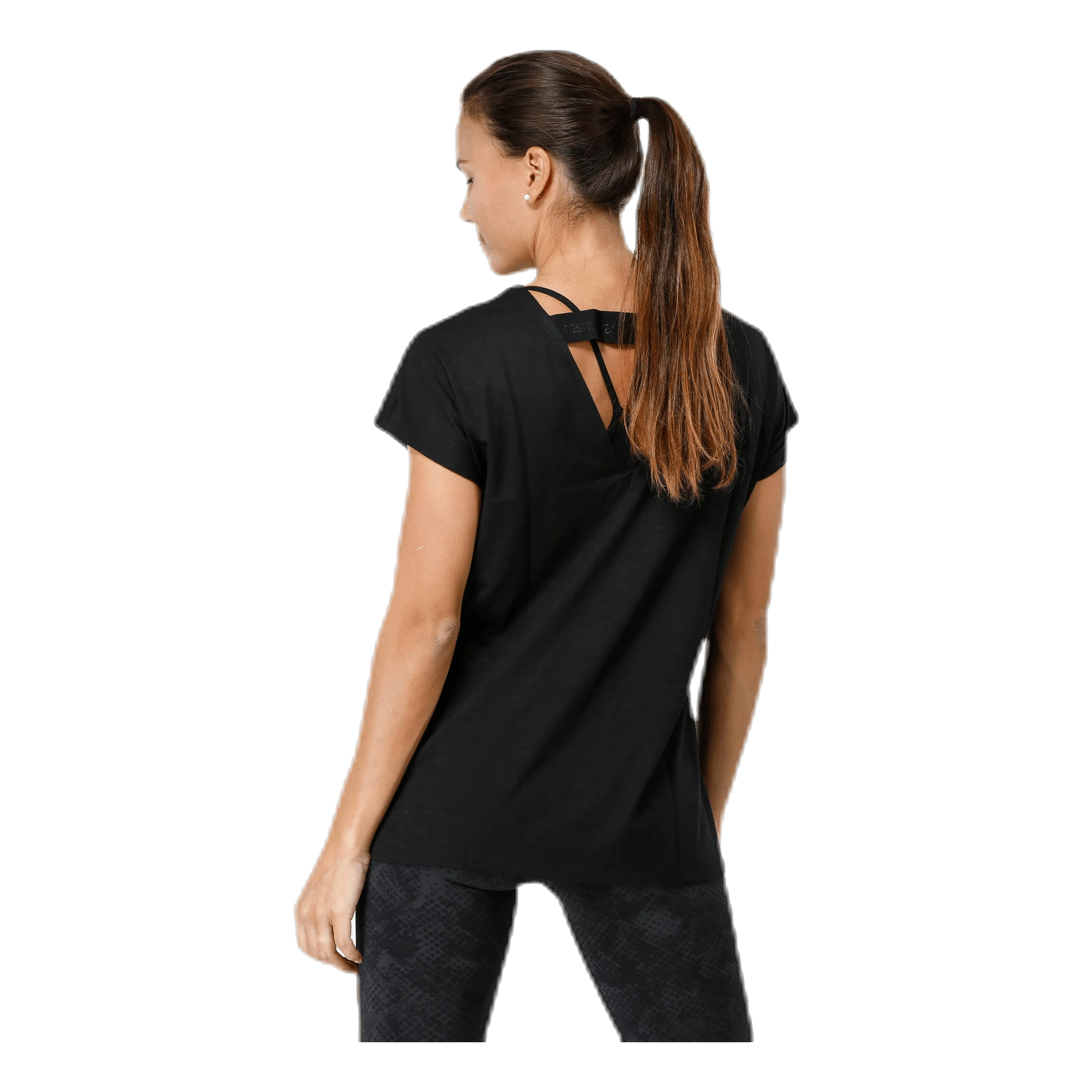 Casall Raw Elastic Tee Black