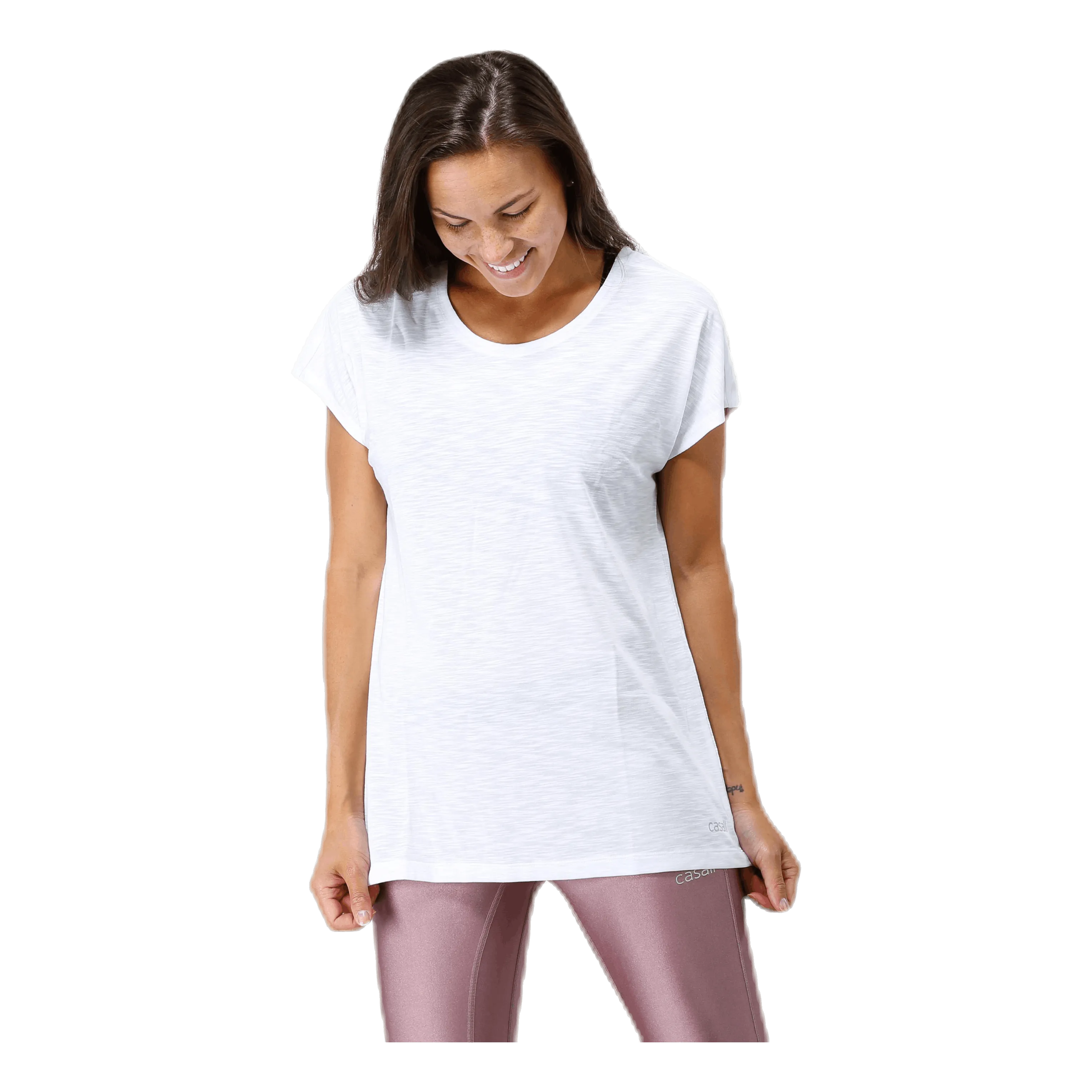 Casall Raw Elastic Tee White