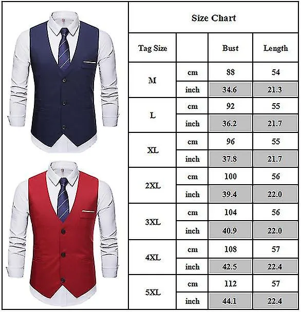 Chaleco formal de negocios para hombres Slim Fit chaleco de un solo pecho