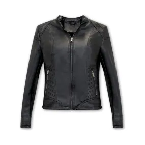 Chaqueta De Cuero Mujer Biker AY