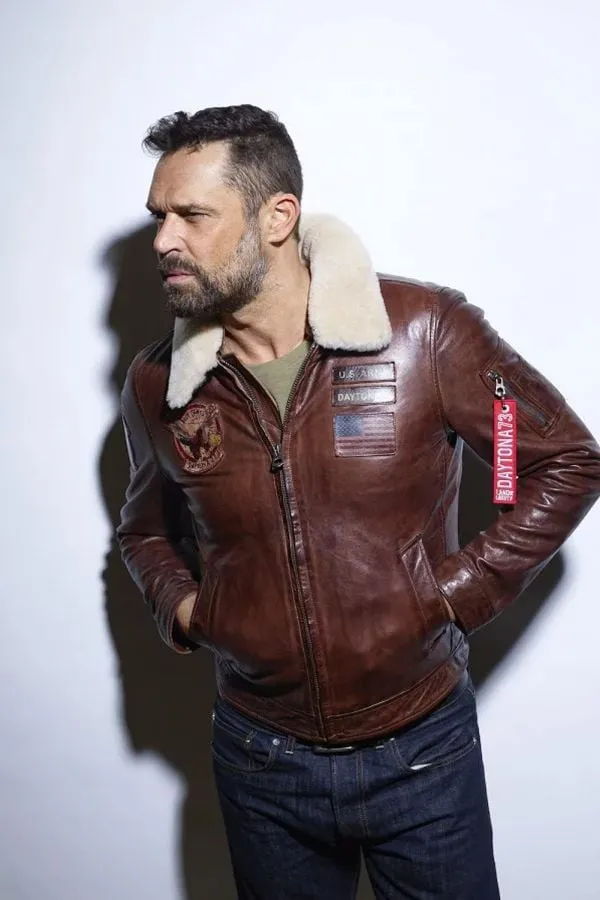 Chaqueta Hombre Daytona Brooke Lamb Paolo Dark Cognac