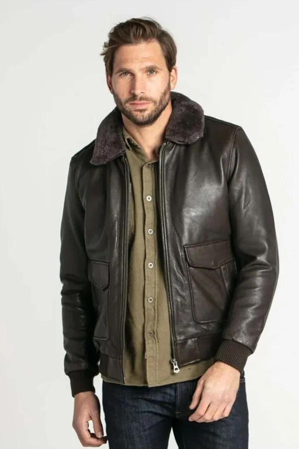 Chaqueta Hombre Daytona Mirage Fur Cow Air Milled Brown