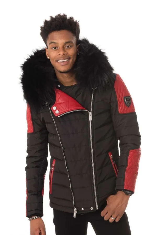 Chaqueta Hombre Horspist Carlton Noir/Rouge Col Noir 