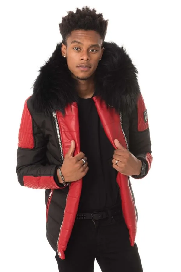 Chaqueta Hombre Horspist Carlton Noir/Rouge Col Noir 