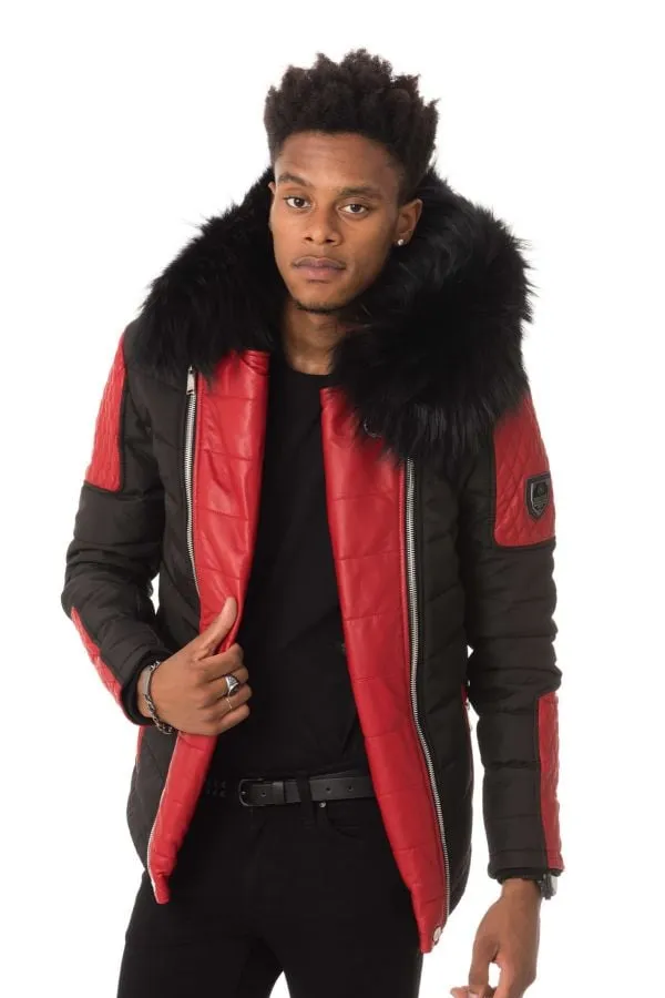 Chaqueta Hombre Horspist Carlton Noir/Rouge Col Noir 