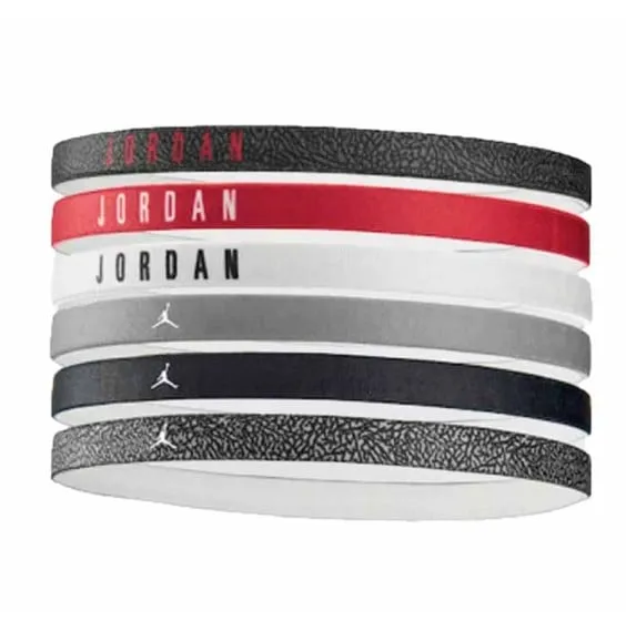 Cintas Jordan Elastic Black Red White 6Pk