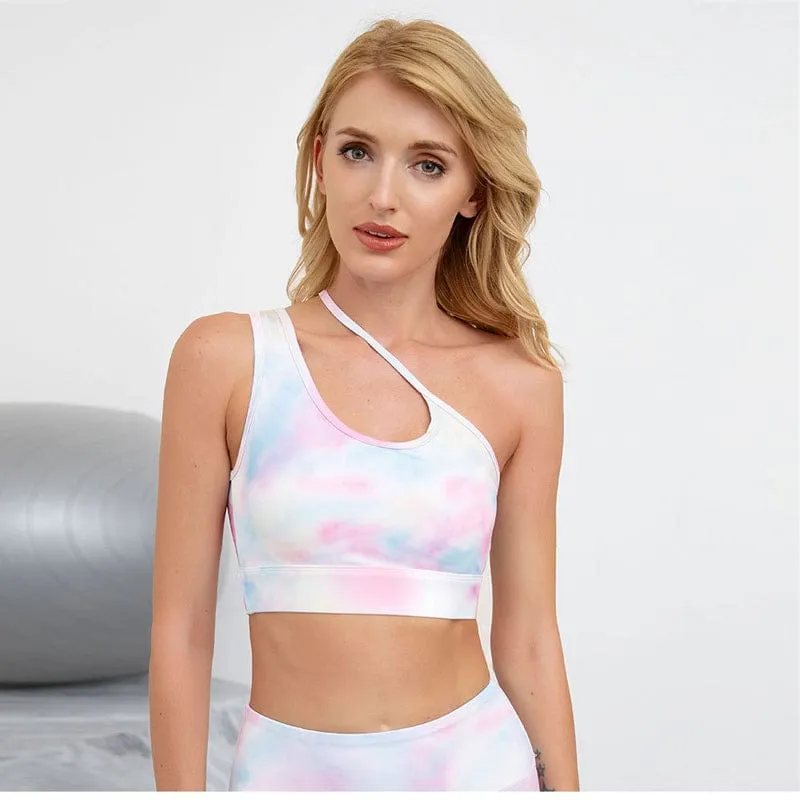 Conjunto deportivo blanco con efecto tie dye