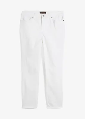 Cómodo pantalón elástico Blanco