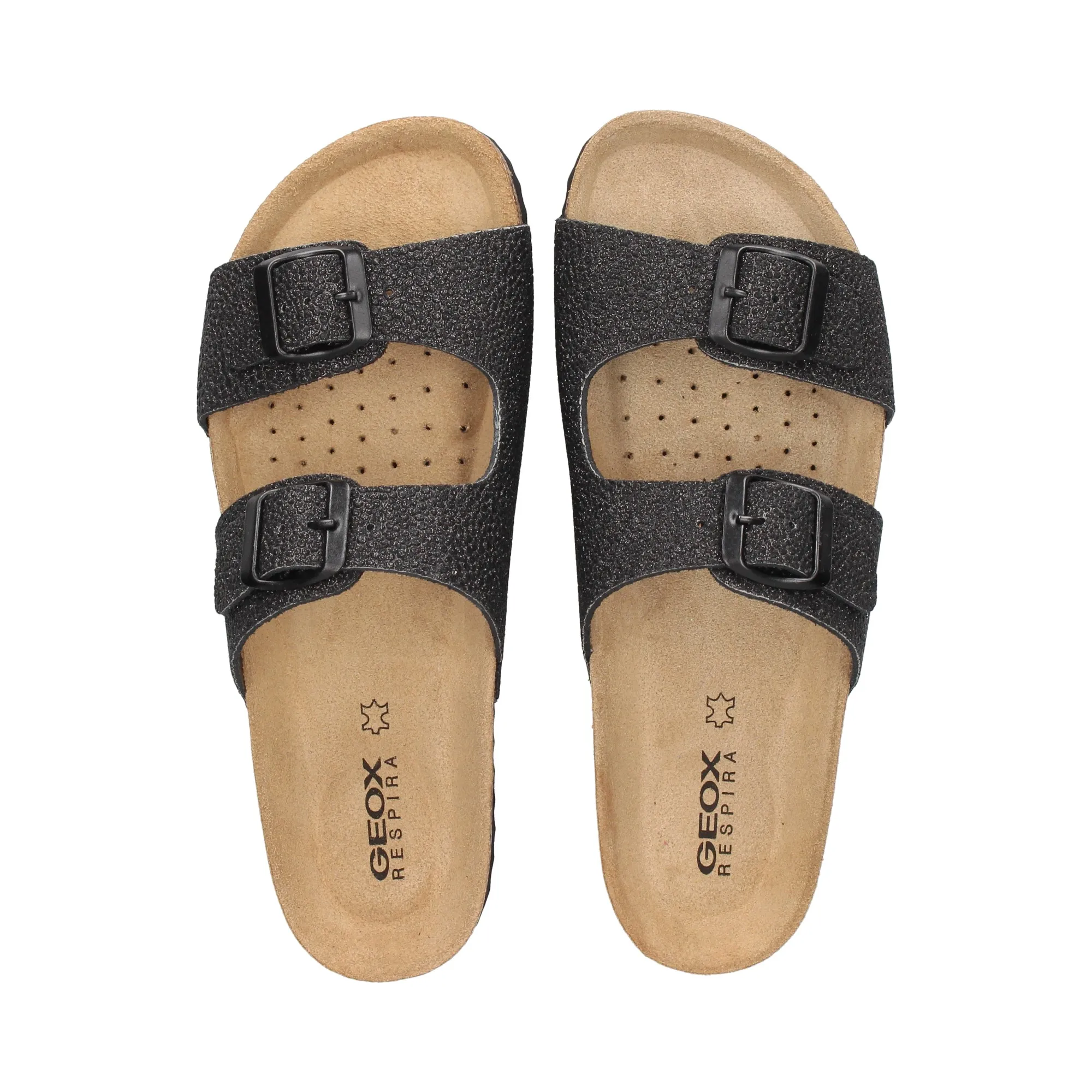 GEOX Sandalias planas de Mujer C9999 [BLACK