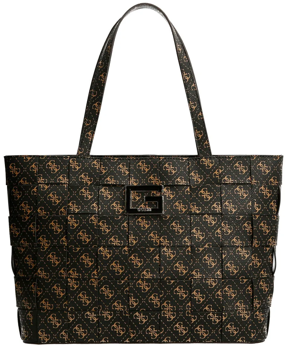 Guess Liberty City Bolso shopper sintético 4G para mujer en marrón