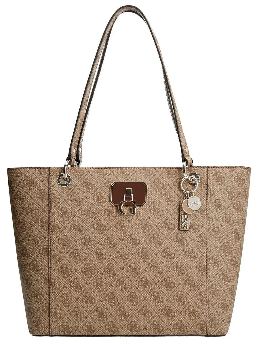 Guess Noelle Bolso shopper 4G logo sintético para mujer en lattee