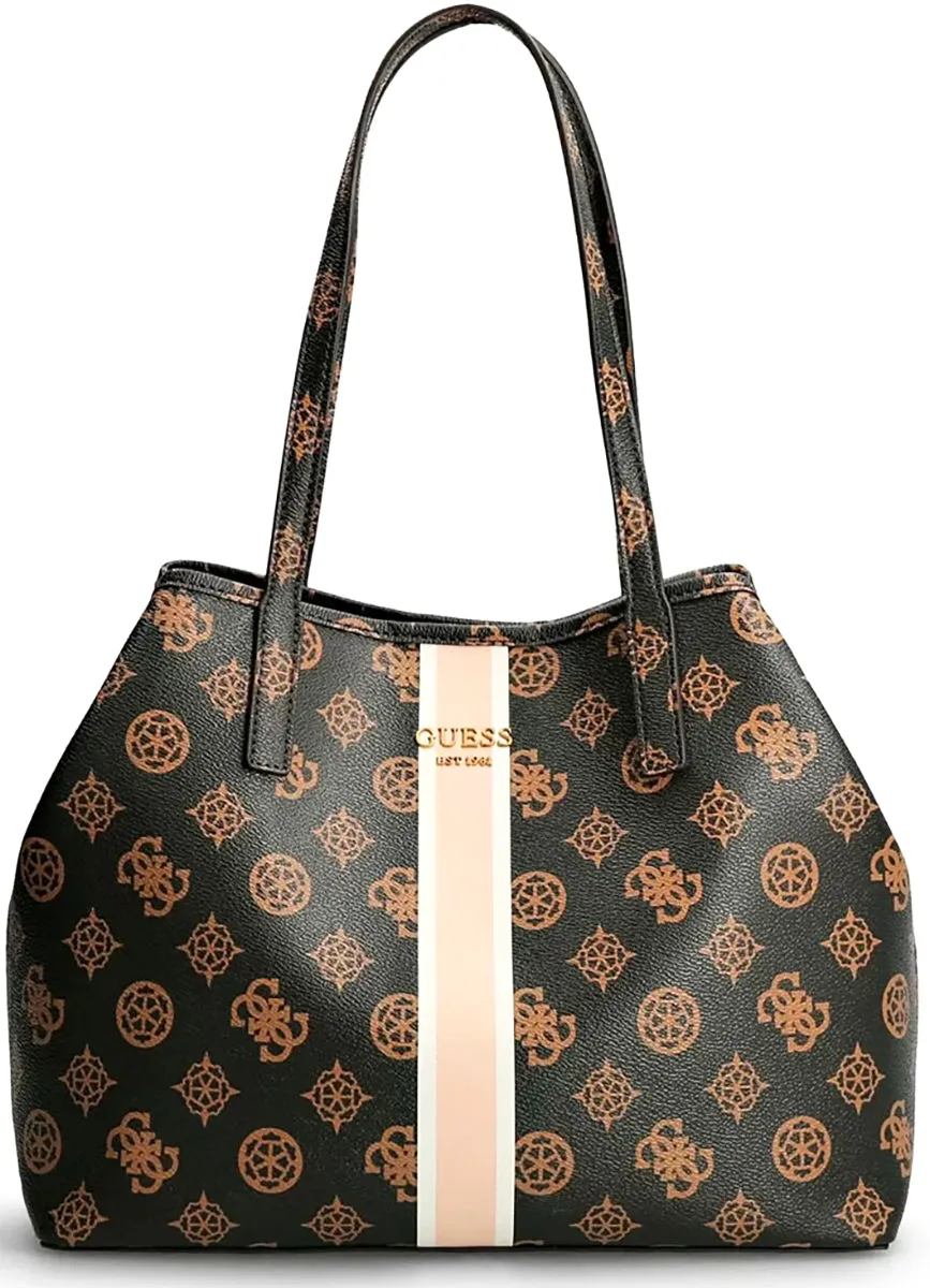 Guess Vikky Bolso tote grande con bolsa para mujer en marrón