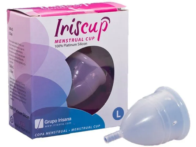 Iriscup, copa menstrual grande transparente