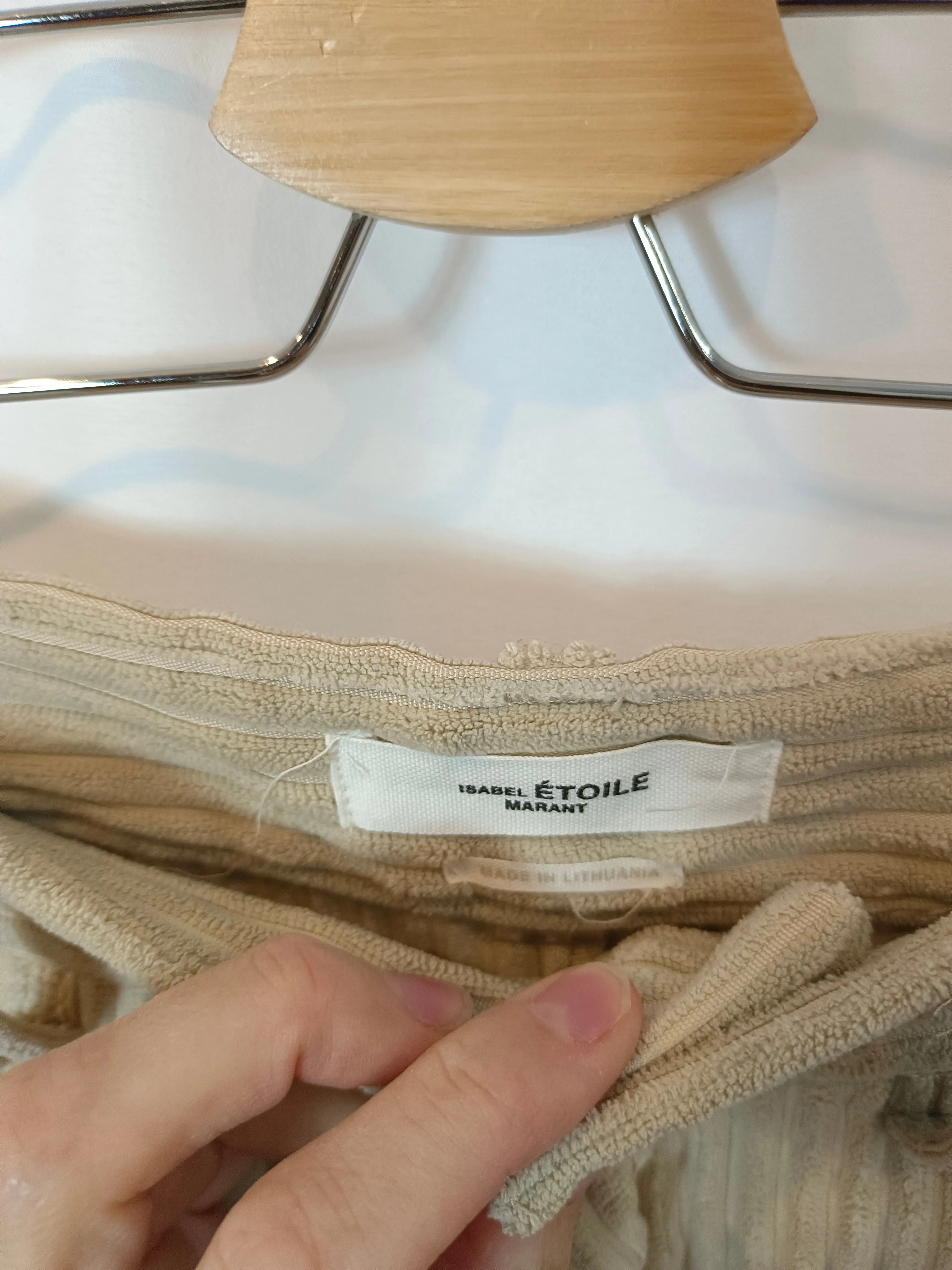 ISABEL MARANT ETOILÉ. Pantalón pana beige T.36