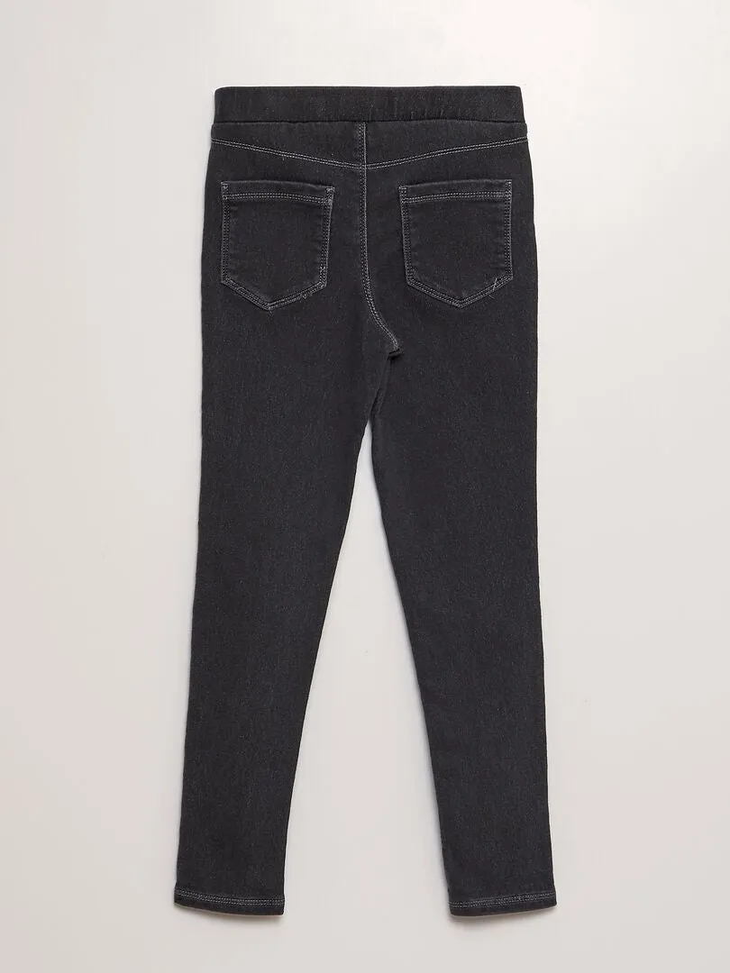 Jegging con cintura elástica - NEGRO