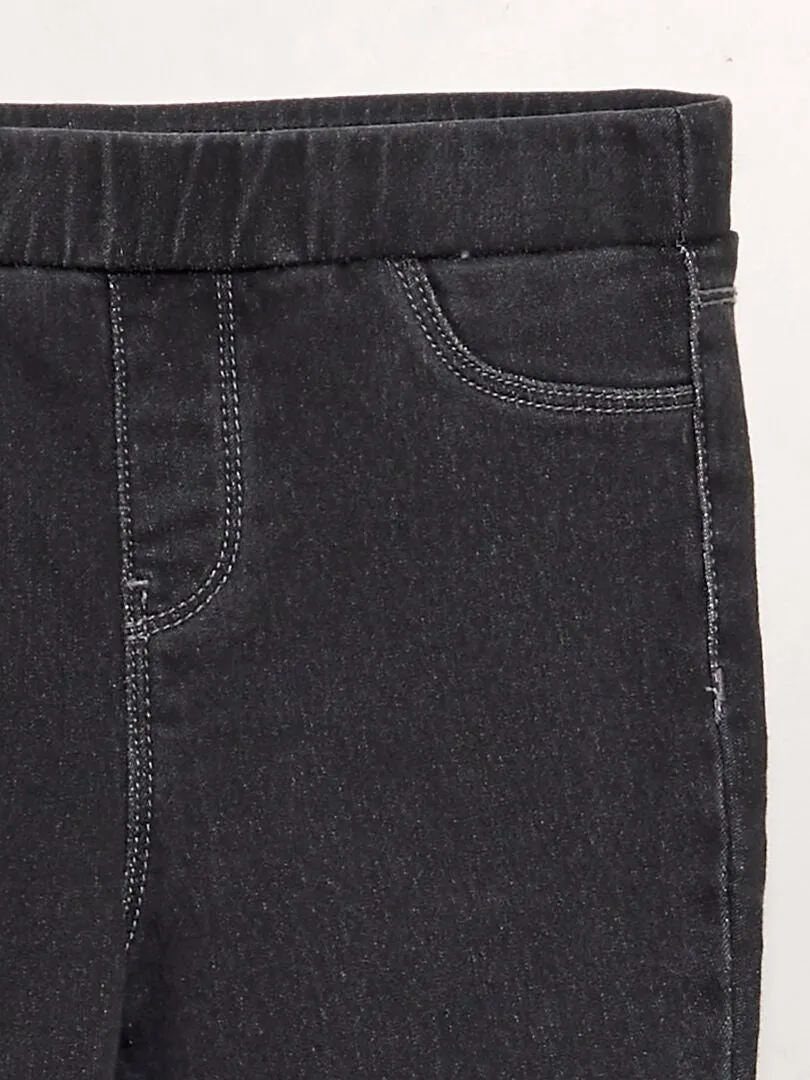 Jegging con cintura elástica - NEGRO