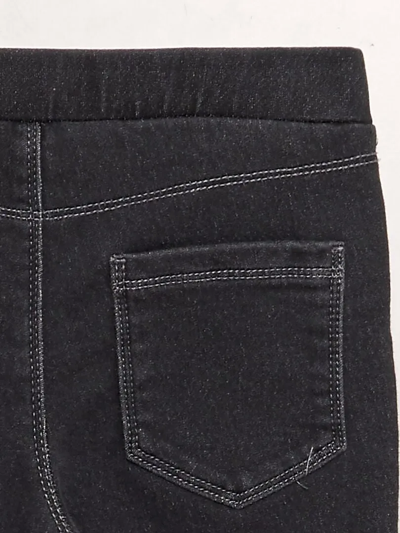 Jegging con cintura elástica - NEGRO