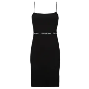 LOGO ELASTIC STRAPPY DRESS