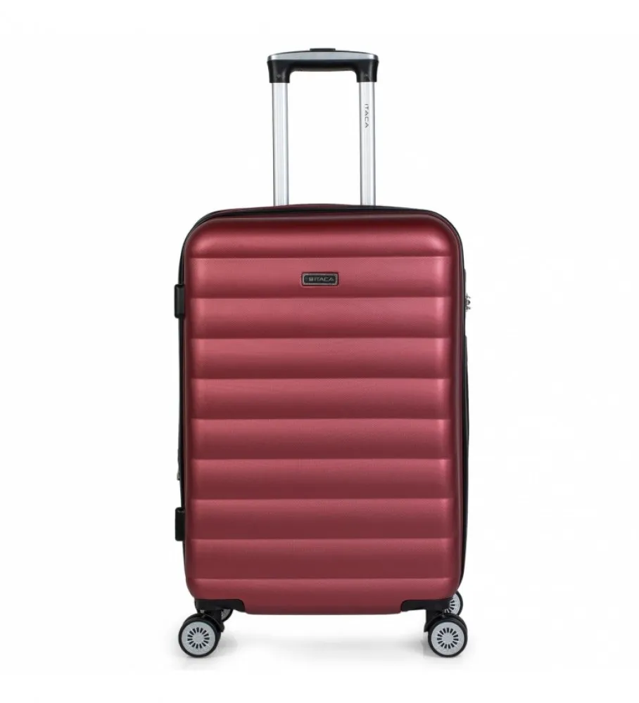 Maleta De Viaje Rígida 4 Ruedas Mediana Trolley 71260 Granate -65X42X26Cm-