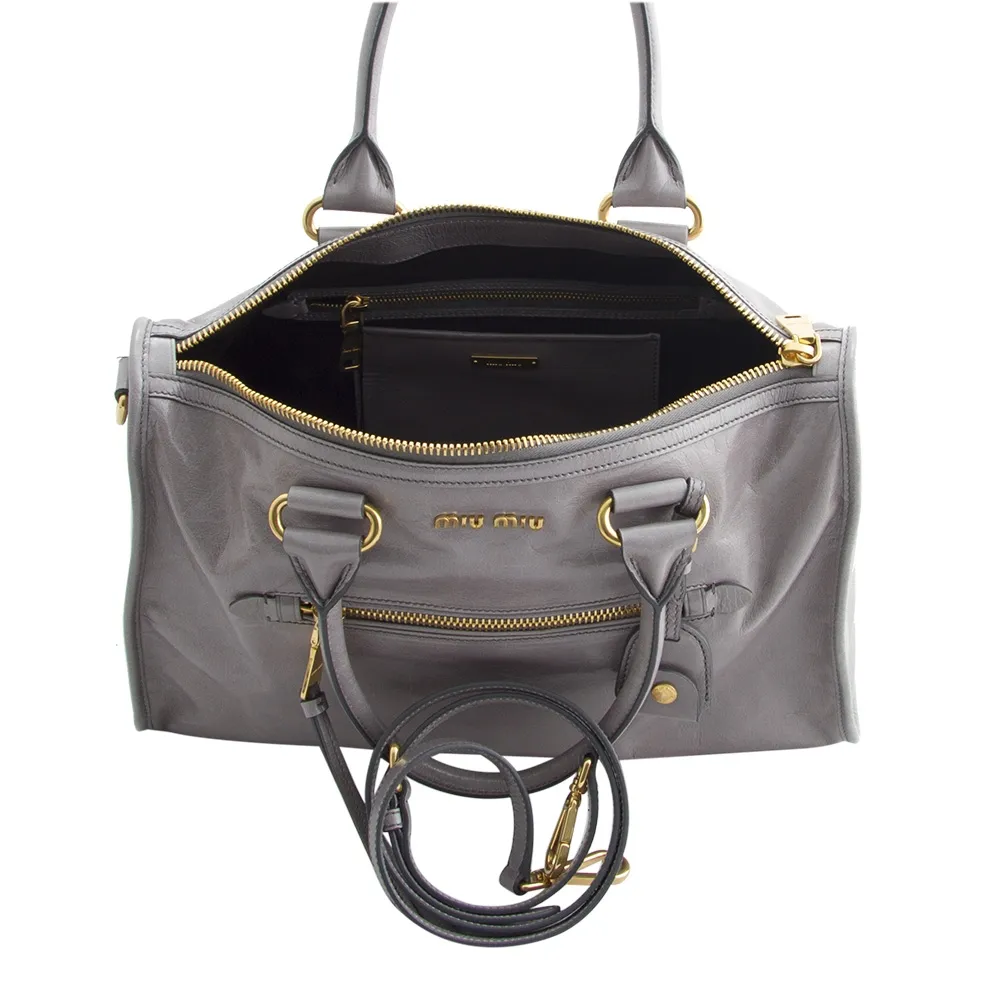 Miu Miu Bolso Bauletto Gris