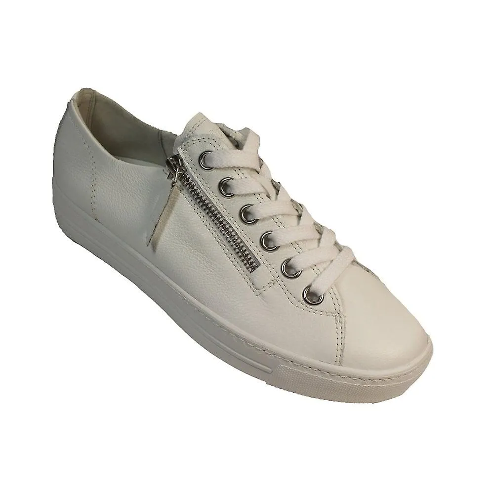 Mujer Paul Green 5206-03 | Cuero Blanco | Zapatillas de deporte para mujer