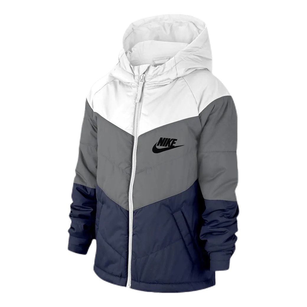 Nike Junior NSW Stadium Jacket Blue/White/Grey