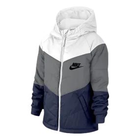 Nike Junior NSW Stadium Jacket Blue/White/Grey