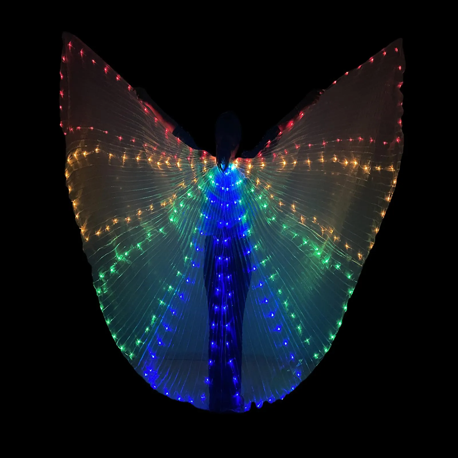 Nueva Hot Led Butterfly Wings Halloween colorido disfraz cola para adultos