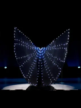 Nueva Hot Led Butterfly Wings Halloween colorido disfraz cola para adultos