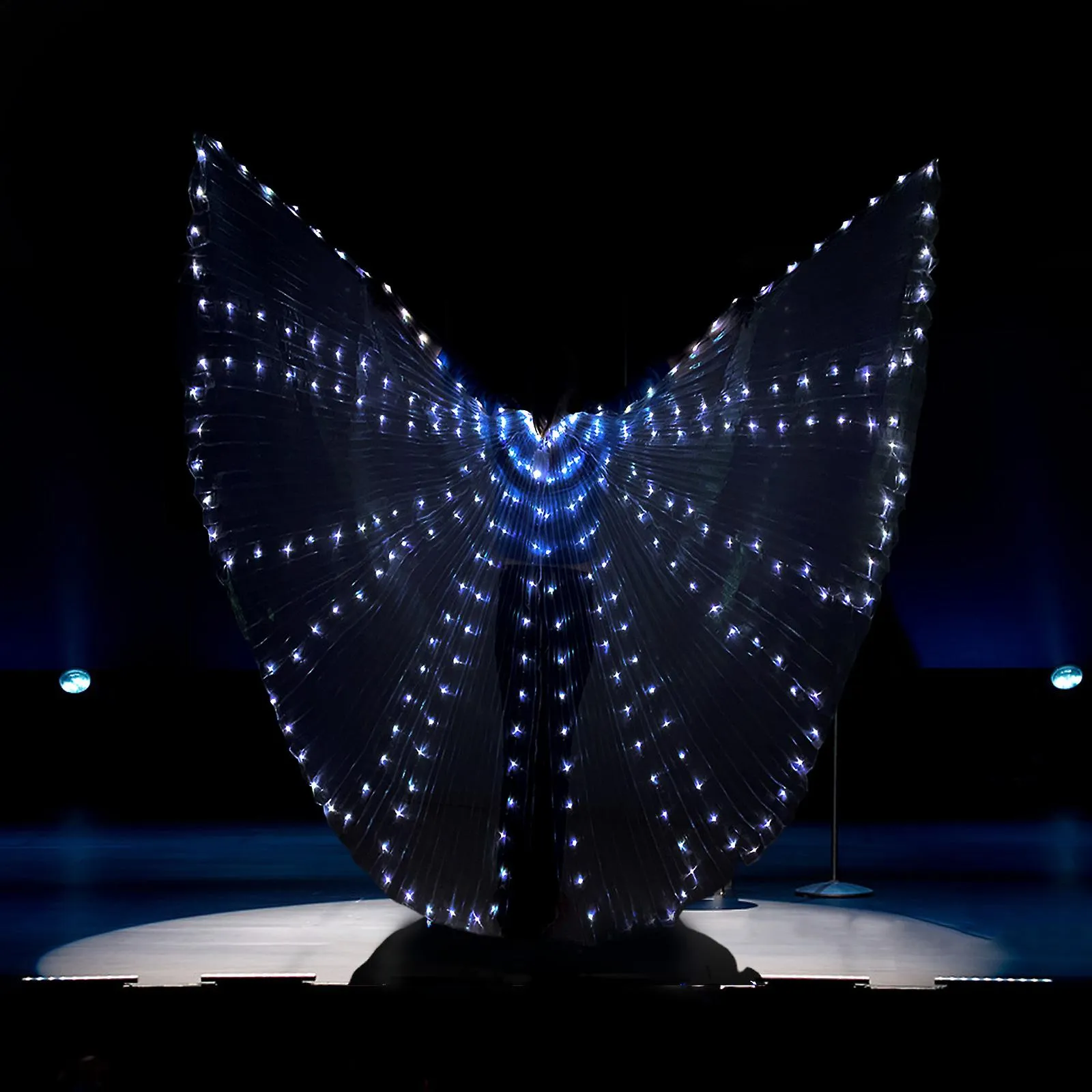 Nueva Hot Led Butterfly Wings Halloween colorido disfraz cola para adultos