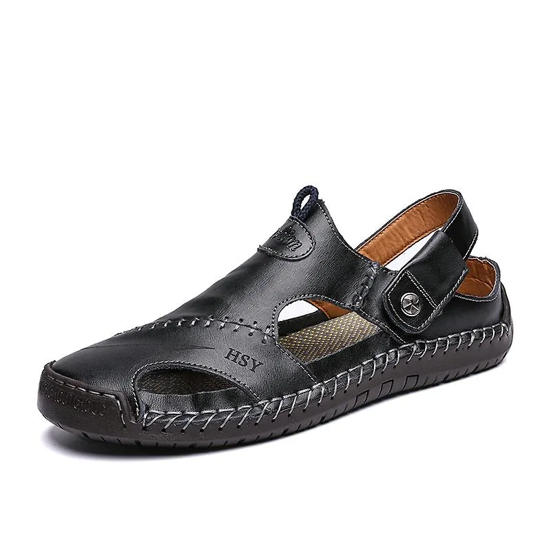 Nuevas sandalias de cuero para adultos Zapatos masculinos de verano Sandalias de playa Sandalias de hombre Moda Zapatillas casua