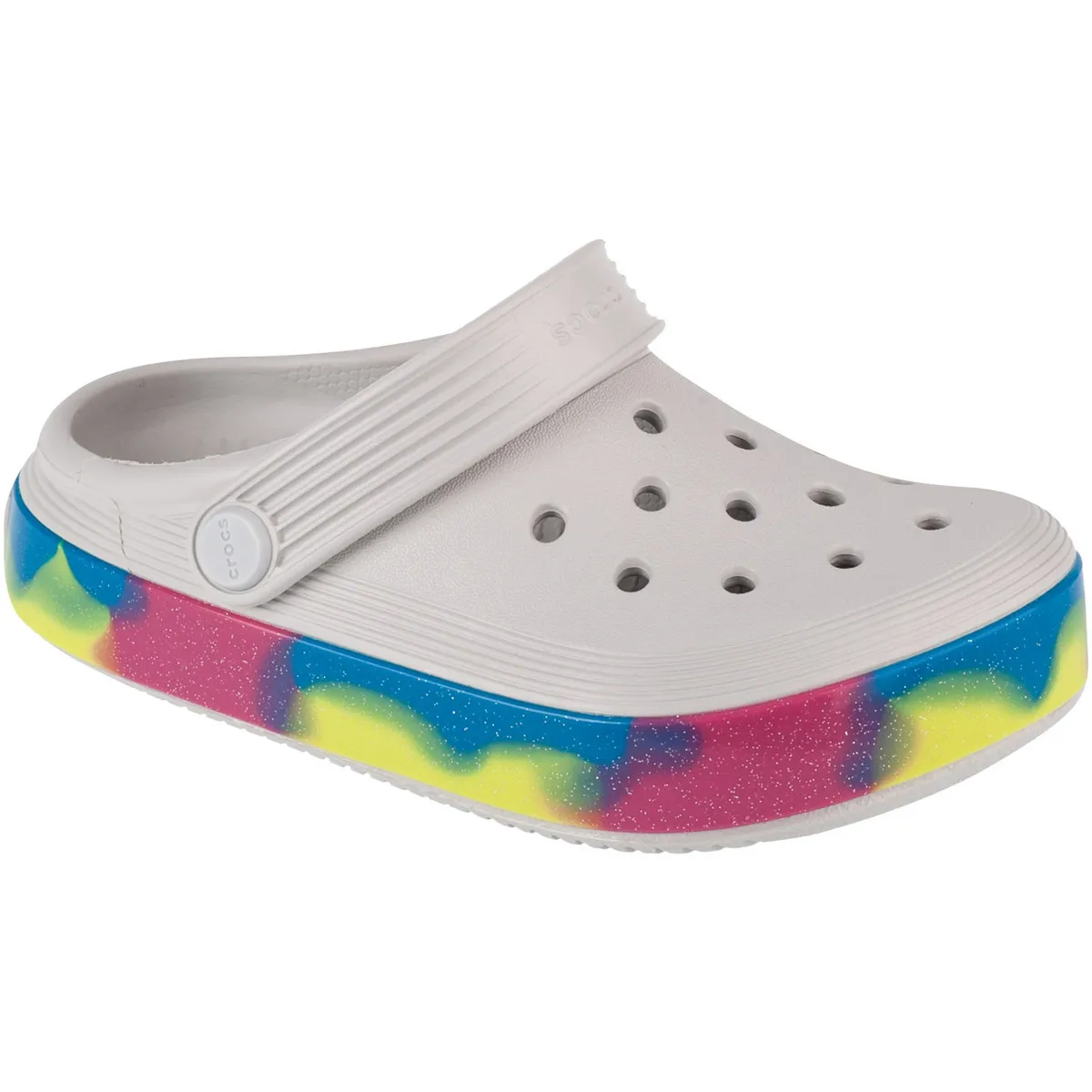 Off Court Glitter Band Kids Clog